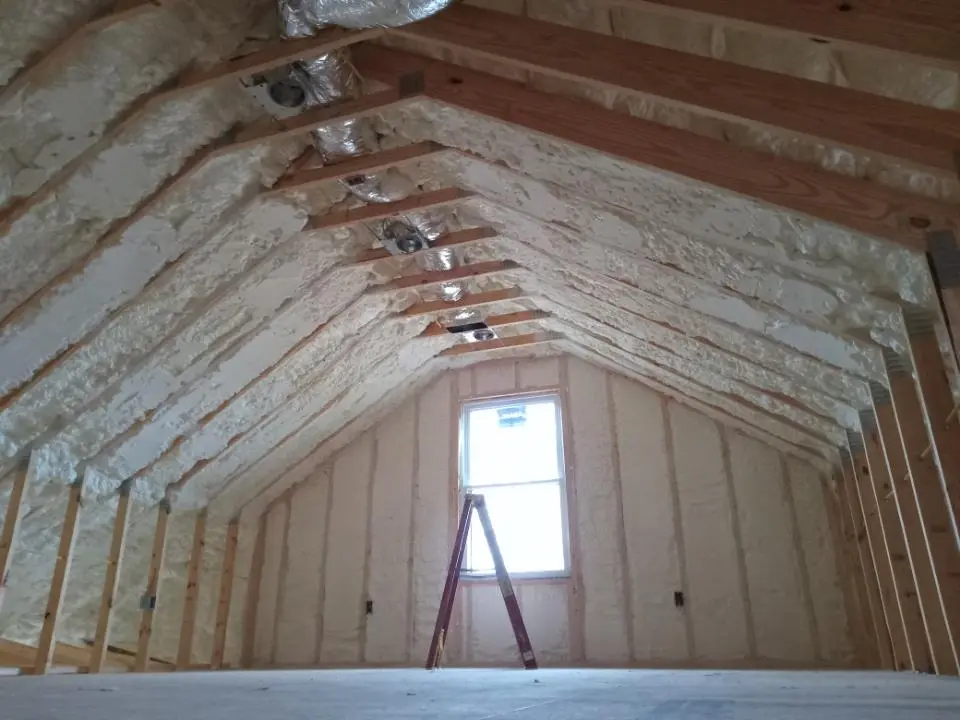 Spray foam roofing application for Crawl Space Insulation project in Newberg